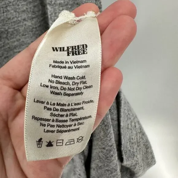 Wilfred Free Heather Gray Scoop Neck Sleeveless Casual Midi Tank Dress Small - Picture 5 of 10